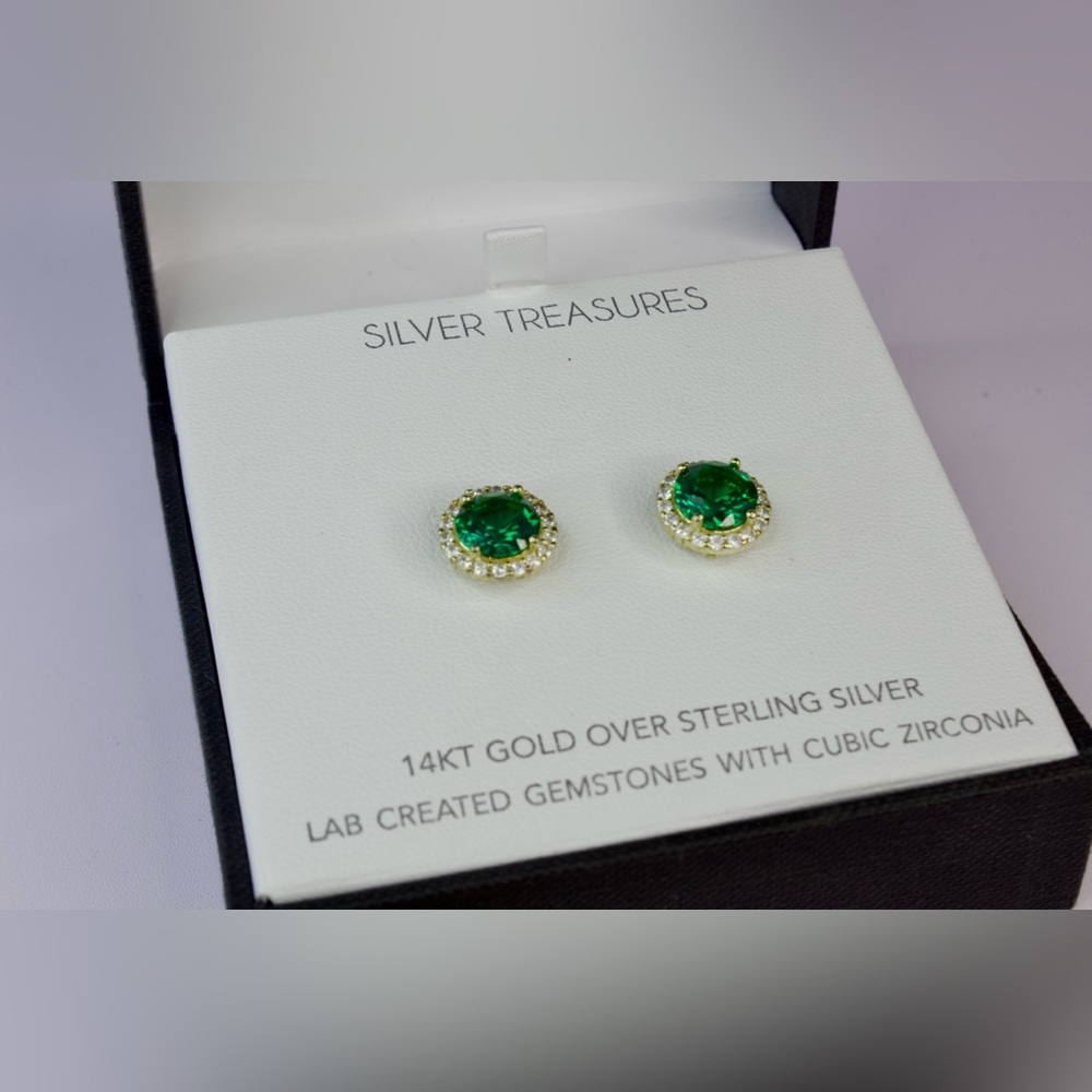 Green Gemstone Earrings